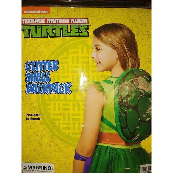 Spirit Halloween Store Other - Teenage Mutant Ninja Turtles glitter backpack shell